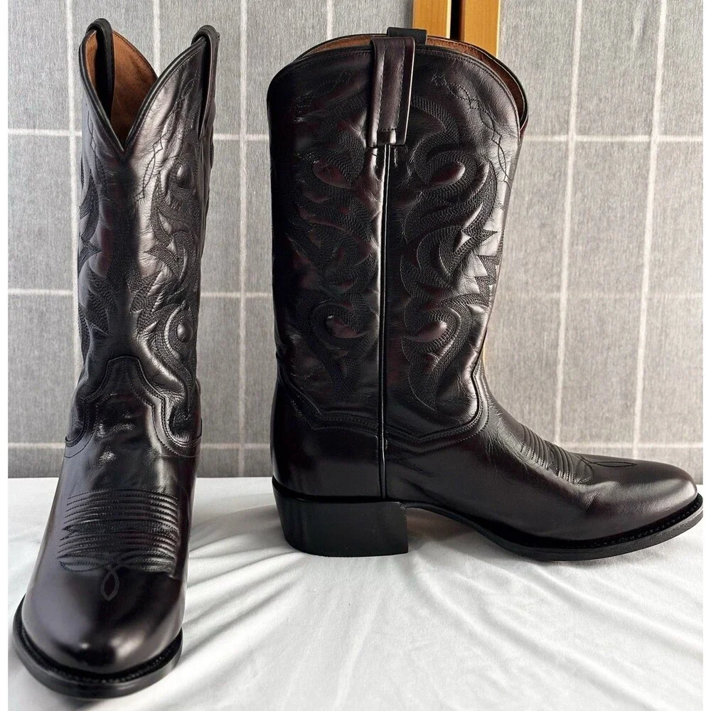 Dan Post Western Boots Men’s Black Cherry Mignon Corona Size 11 D NEW in Box